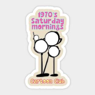 Cartoon Saturday Mornings Sticker